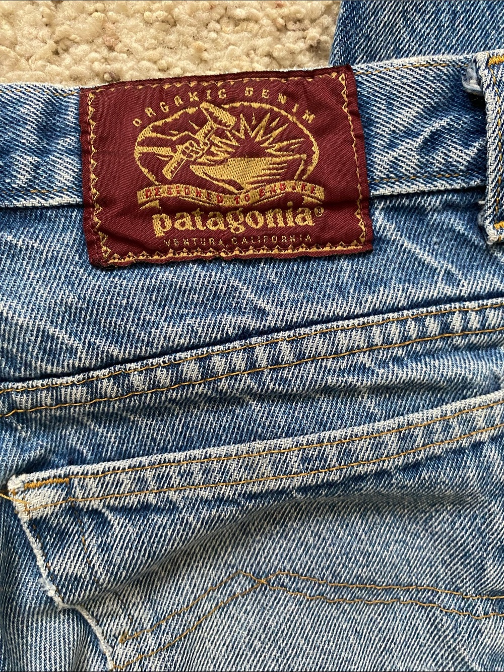 Vintage Patagonia Organic Denim Stand Up Jeans. S1. 30x32. Ventura, California.